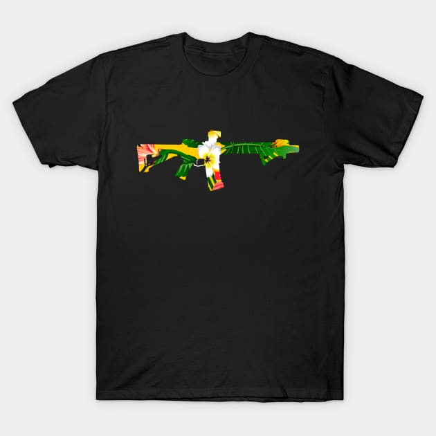 Hawaiian Hibiscus AR15 T-Shirt by ArtisanTactical